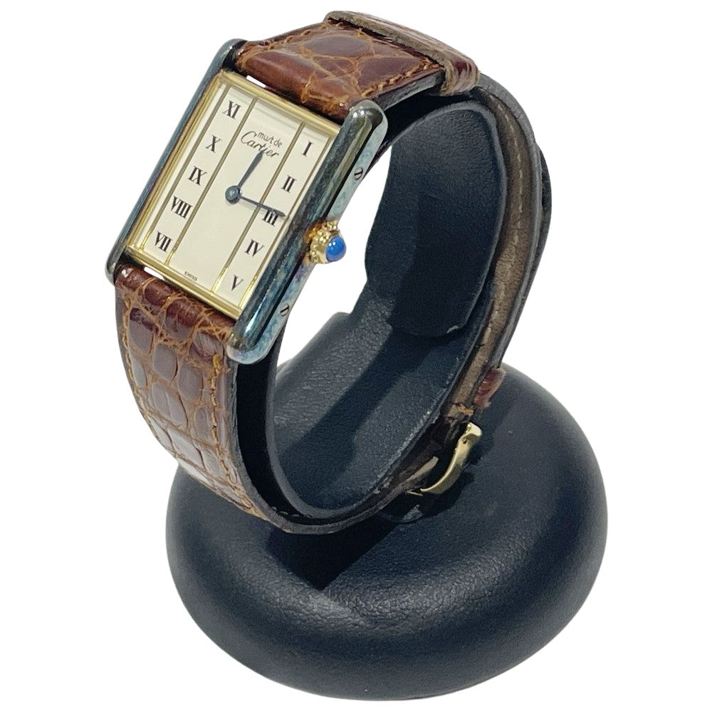 中古B/標準】CARTIER カルティエ マスト タンク ヴェルメイユLM クオーツ レディース 腕時計 59000320469161