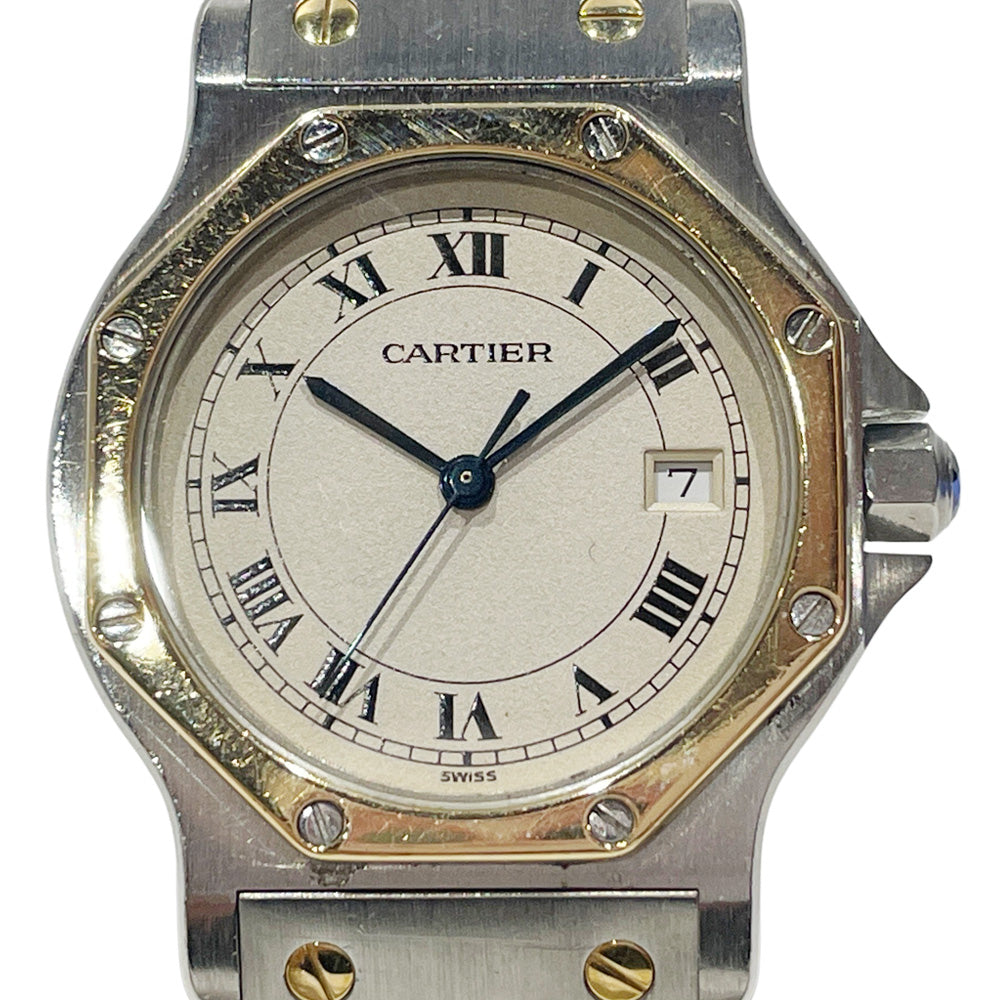 CARTIER(カルティエ) サントスオクタゴン LM コンビ W2001583 腕時計 ステンレススチール/K18イエローゴールド レディース【中古】20241104