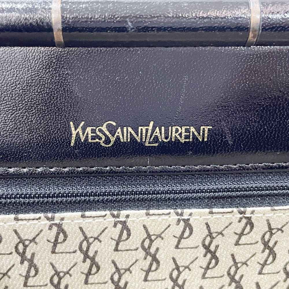 YVES SAINT LAURENT(イヴ・サンローラン) Vステッチ YSLロゴ ヴィンテージ クラッチバッグ レザー レディース【中古AB】20240526