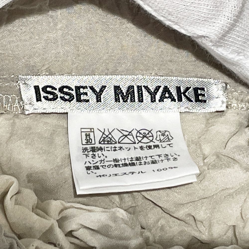 ISSEY MIYAKE(イッセイミヤケ) しわ加工 二枚仕立て サイズ2 IM93FD746 長袖シャツ ポリエステル レディース【中古AB】20240612