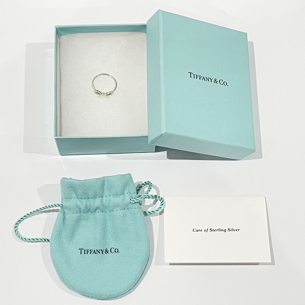 中古AB/使用感小】TIFFANY&Co. ティファニー ボウ リボン シルバー925 レディース リング・指輪 11号 シルバー20470825