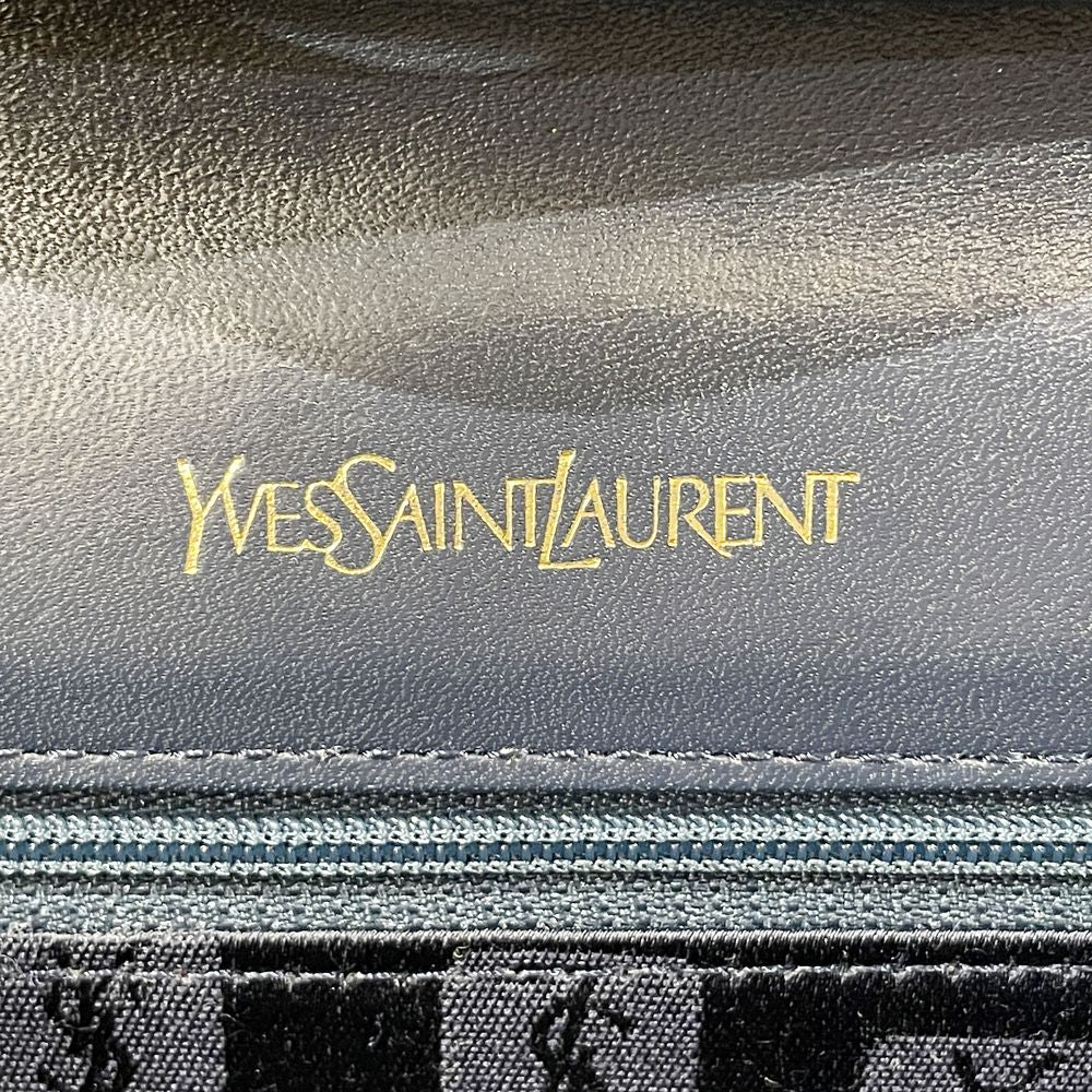 YVES SAINT LAURENT(イヴ・サンローラン) Yステッチ スクエア型 斜め掛け ヴィンテージ ショルダーバッグ レザー レディース【中古B】20240526