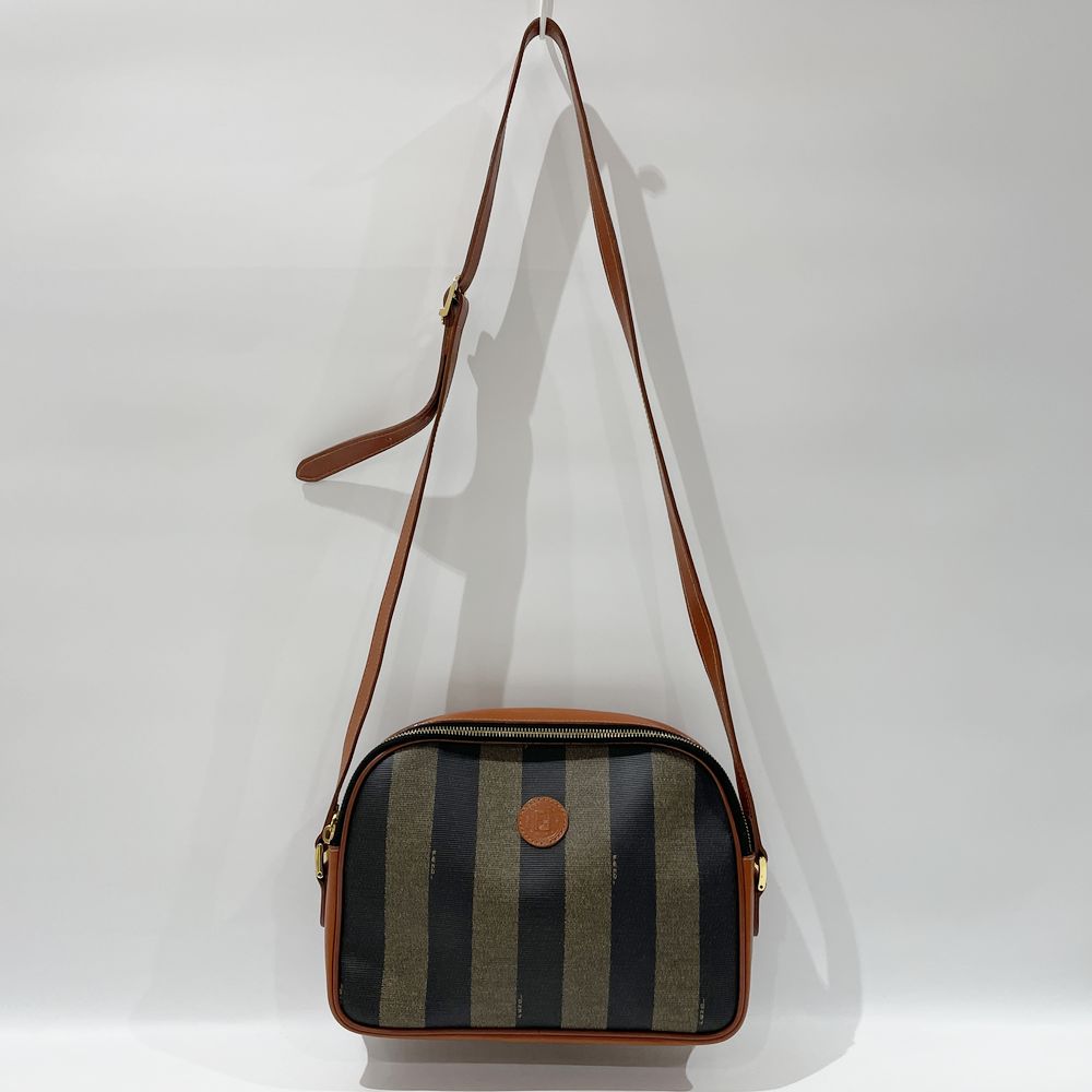 FENDI(フェンディ) ペカン 斜め掛け ヴィンテージ ショルダーバッグ PVC/レザー レディース【中古AB】20240526