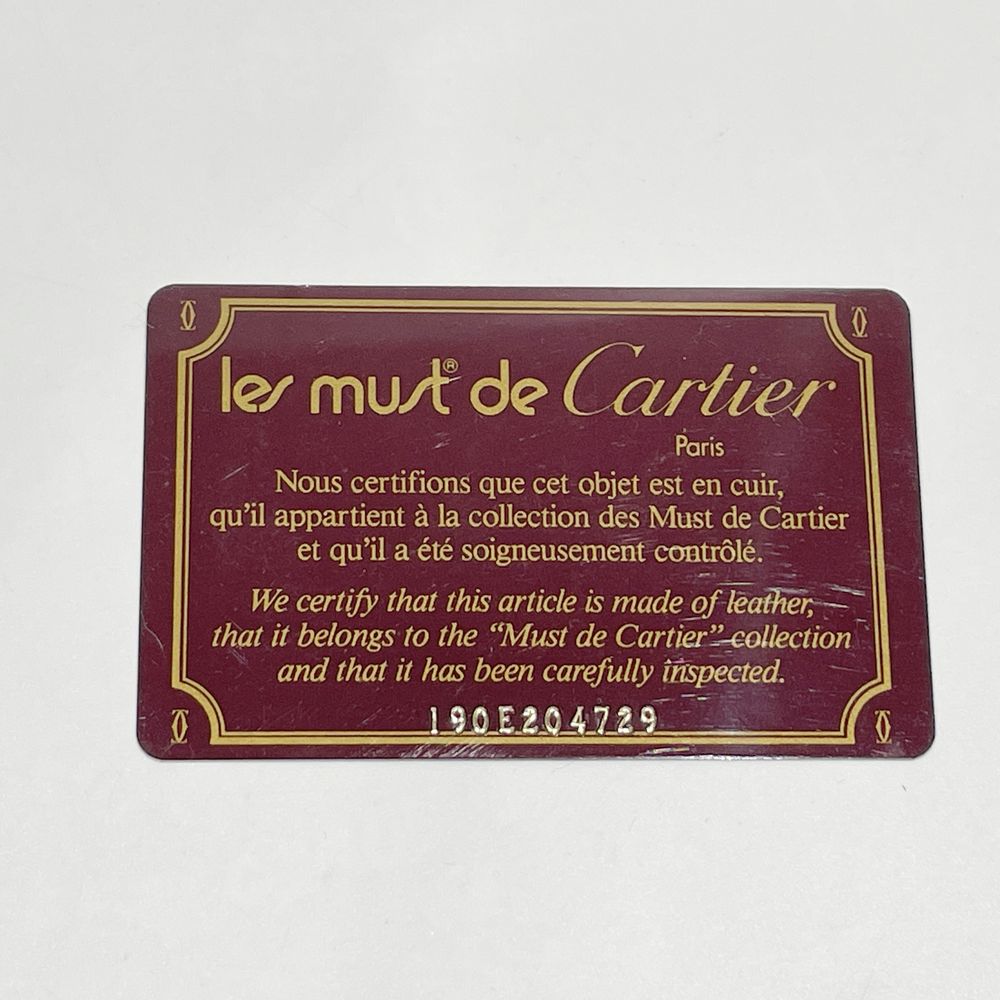 CARTIER(カルティエ) マストライン 巾着 ワンショルダー 肩掛け ショルダーバッグ レザー レディース【中古B】20240602