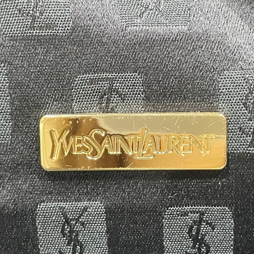 YVES SAINT LAURENT(イヴ・サンローラン) YSLロゴ キルティング 肩掛け ヴィンテージ トートバッグ ナイロン/レザー レディース【中古AB】20240526