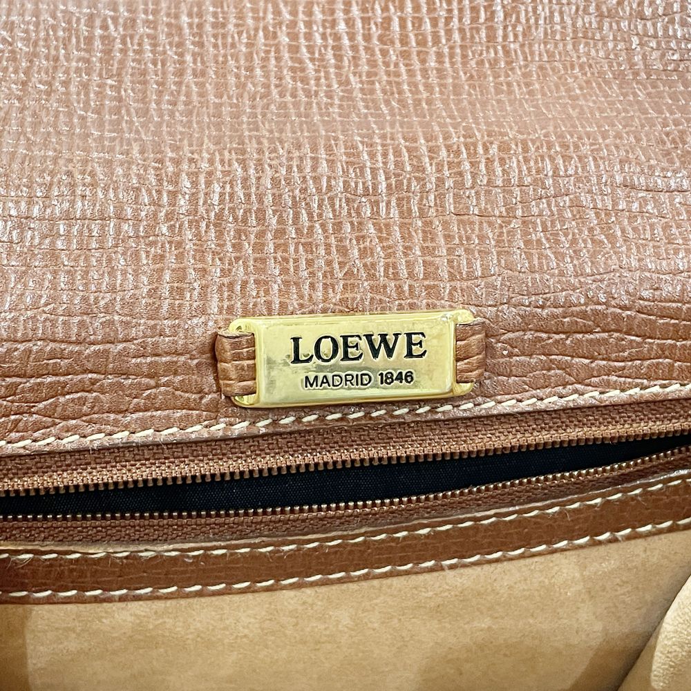 LOEWE(ロエベ) バルセロナ トップハンドル ヴィンテージ ハンドバッグ レザー レディース【中古AB】20240526