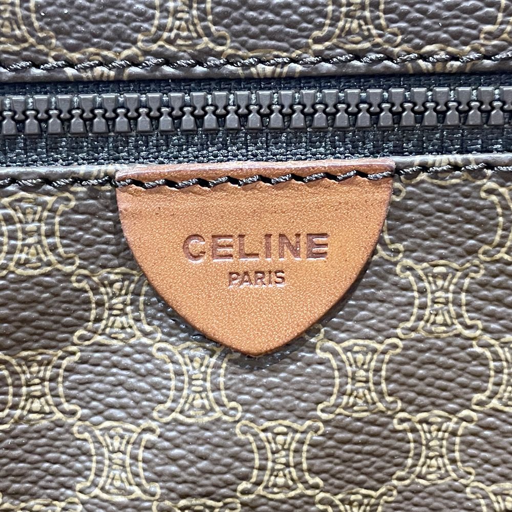 CELINE(セリーヌ) ロゴ マカダム ヴィンテージ 肩掛け トートバッグ PVC/レザー レディース【中古B】20240526