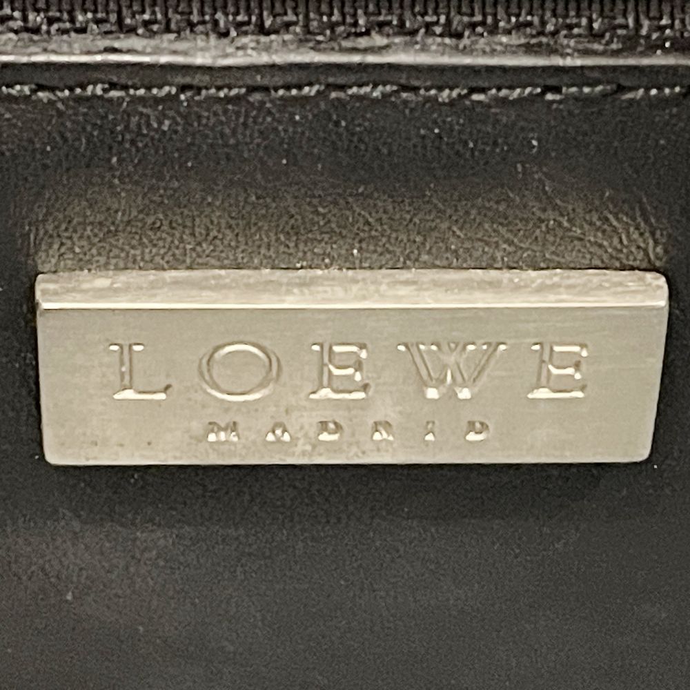 LOEWE(ロエベ) アナグラム くり手デザイン スクエア型 ヴィンテージ ハンドバッグ レザー レディース【中古B】20240526