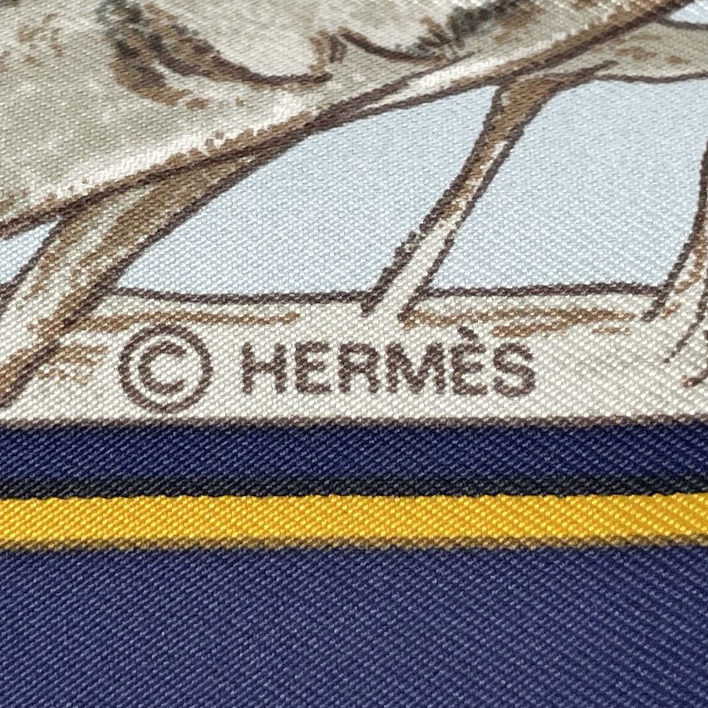 HERMES(エルメス) カレ90 CHASSE au BOIS 森の狩猟 スカーフ シルク ユニセックス【中古A】20240713