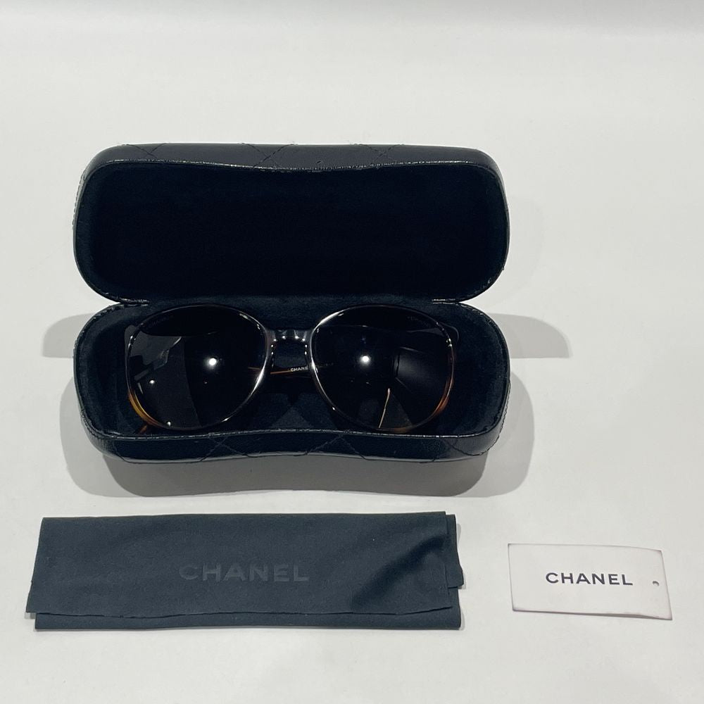 中古A/美品】CHANEL シャネル ウェリントン デミ柄 ココマーク ユニセックス サングラス 5278-A ブラウン20470888