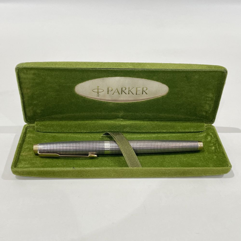 PARKER(パーカー) シズレ #75 スターリングシルバー USA製 フラットトップ XF極細字 万年筆 シルバー925/メタル ユニセックス【中古A】20240620