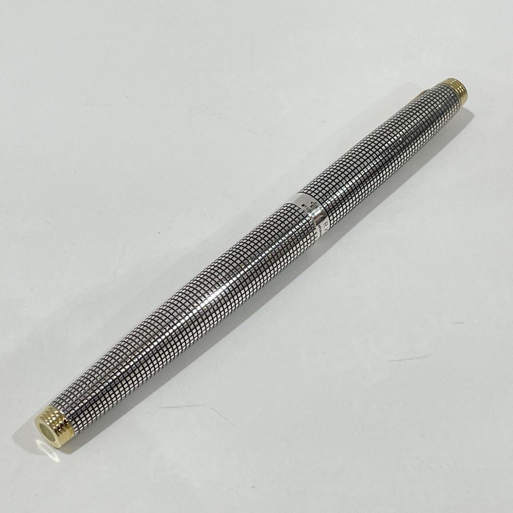 中古A/美品】PARKER パーカー シズレ #75 スターリングシルバー USA製 フラットトップ XF極細字 ユニセックス 万年筆 シルバー 20470909