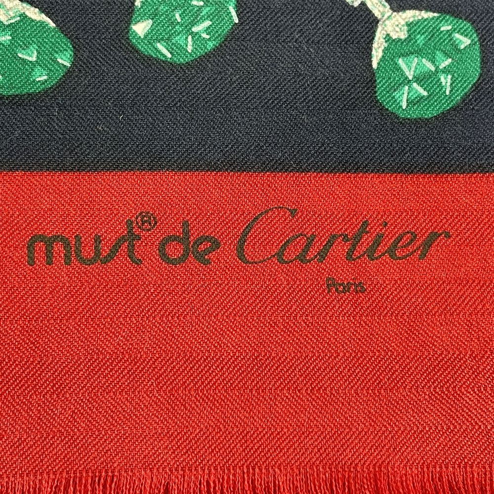 CARTIER(カルティエ) 大判 138cm×140cm 宝石柄 スカーフ ウール/シルク ユニセックス【中古A】20240602