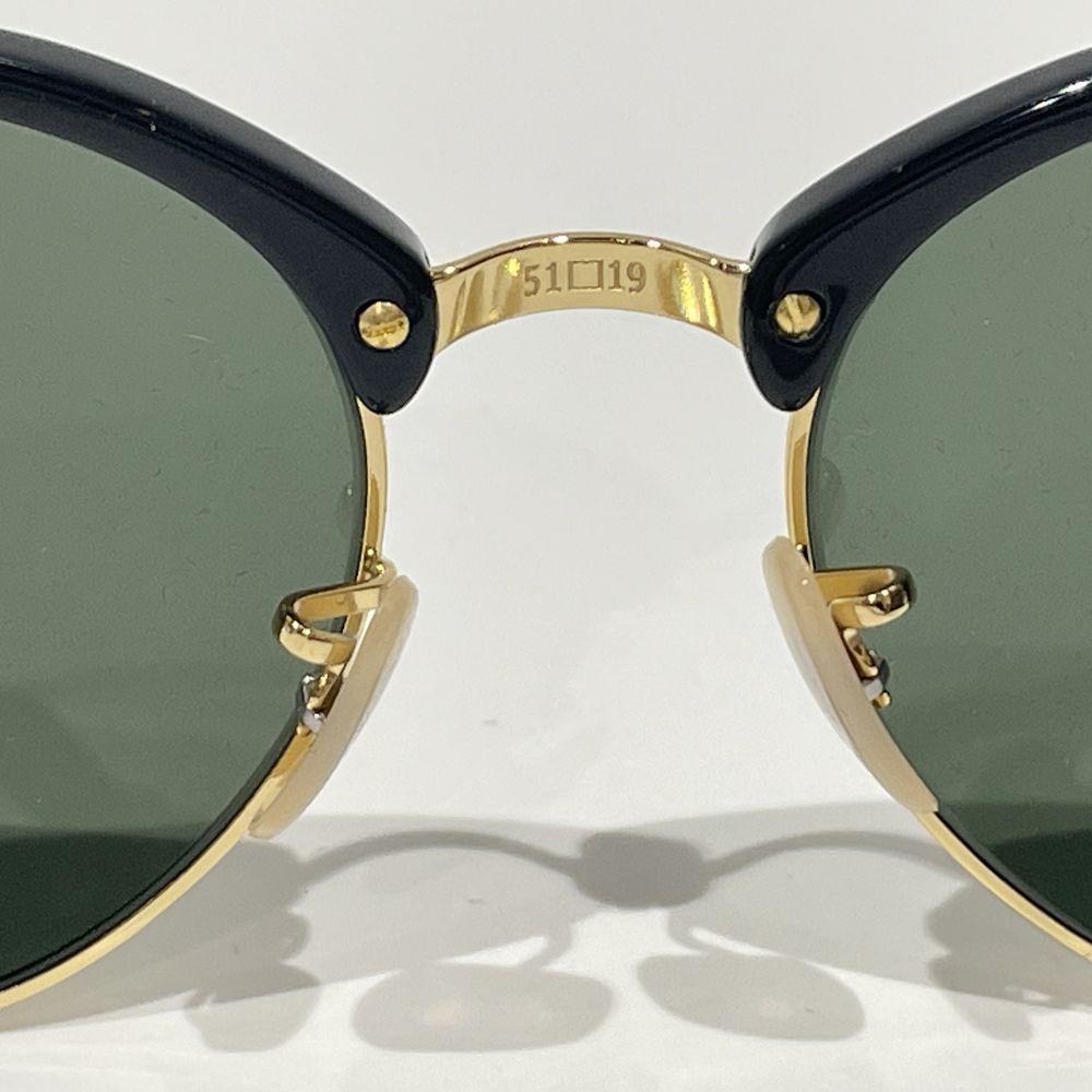 中古A/美品】Ray-Ban レイバン コンビ フレーム ラウンド メンズ サングラス CLUBROUND RB4246 ブラック20470928