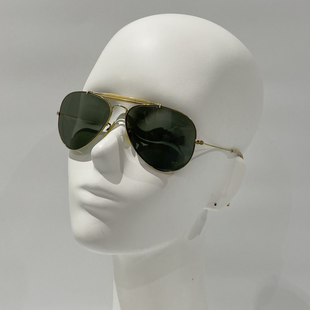 中古B/標準】Ray-Ban レイバン ヴィンテージ アウトドアマン ティアドロップ B&L USA グリーンレンズ ユニセックス サングラス  ゴールド20470946