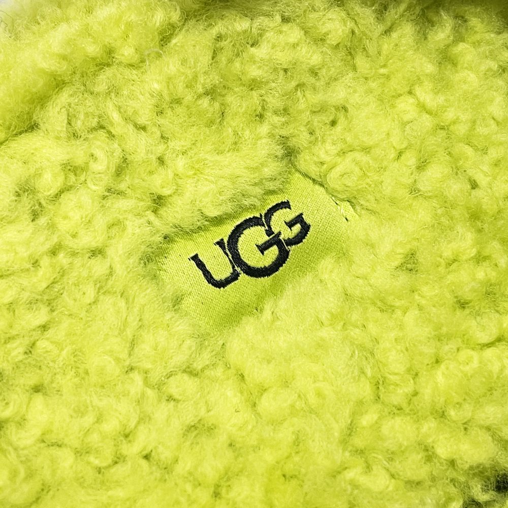 UGG(アグ) サイズ38（JP24.0cm）スライド ムートンファー 厚底 サンダル ラバー レディース【中古AB】20240708