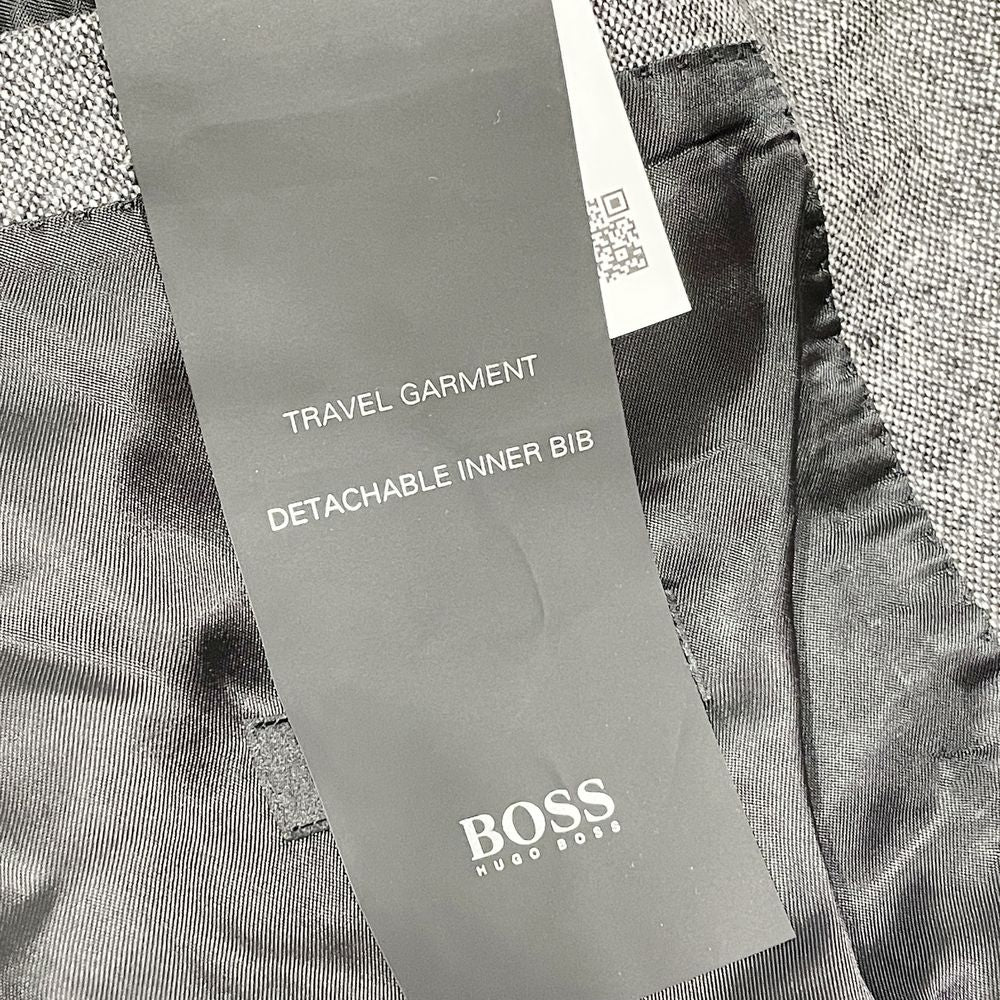 HUGO BOSS(ヒューゴボス) サイズ52 ツイード TRAVEL GARMENT インナービブ取り外し可能 テーラードジャケット ウール/ メンズ【中古AB】20240525