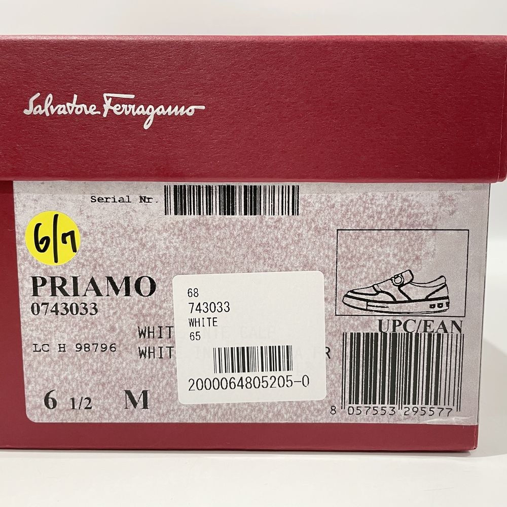 Salvatore Ferragamo(サルヴァトーレフェラガモ) サイズ6.5（JP24.5cm）PRIAMO ローカット 0743033 スニーカー レザー/ラバー メンズ【中古A】20240613