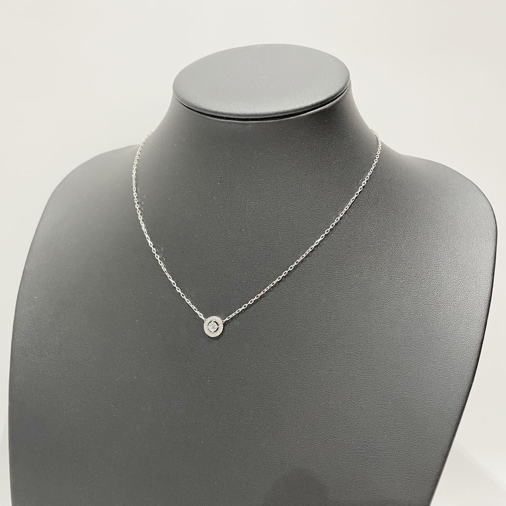 中古A/美品】Boucheron ブシュロン アバ ロンド サークル K18WG ダイヤモンド レディース ネックレス ホワイトゴールド20471150