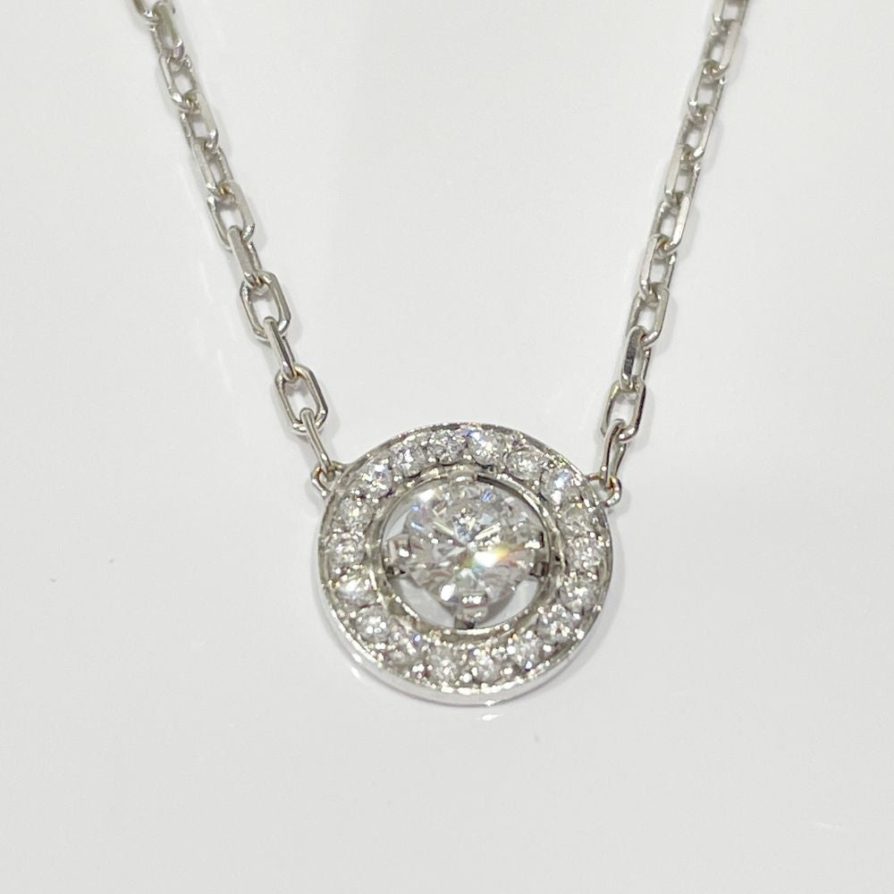 中古A/美品】Boucheron ブシュロン アバ ロンド サークル K18WG ダイヤモンド レディース ネックレス ホワイトゴールド20471150