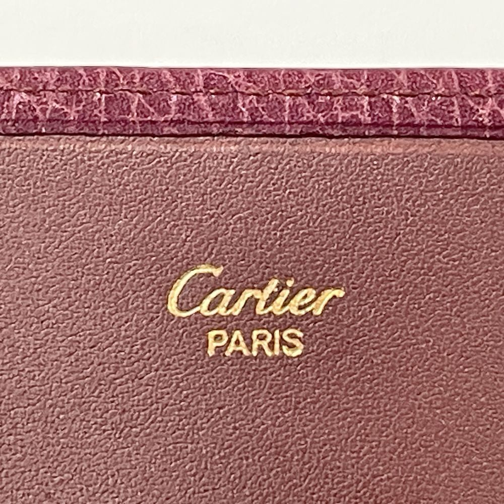 CARTIER(カルティエ) マストライン マルチケース ストラップ付 ポーチ レザー レディース【中古B】20240601