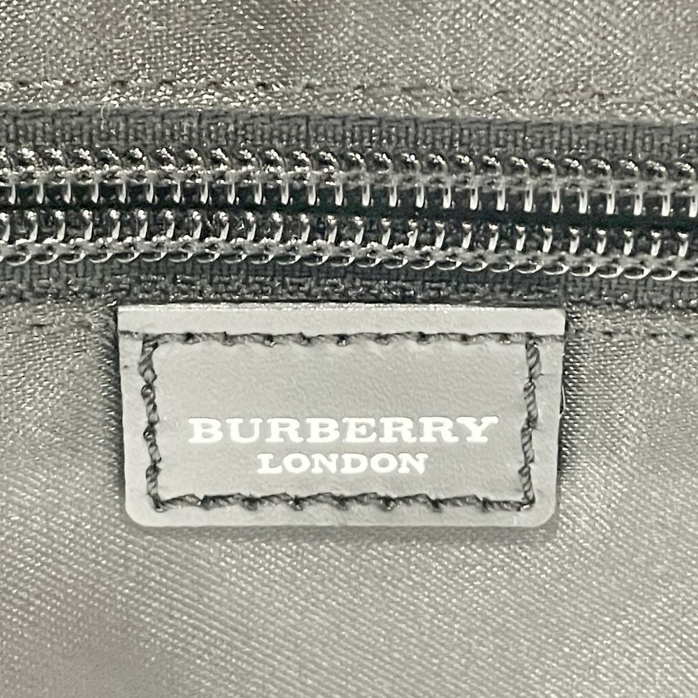 BURBERRY(バーバリー) ロンドン チェック ロゴ トートバッグ キャンバス/レザー ユニセックス【中古AB】20240601
