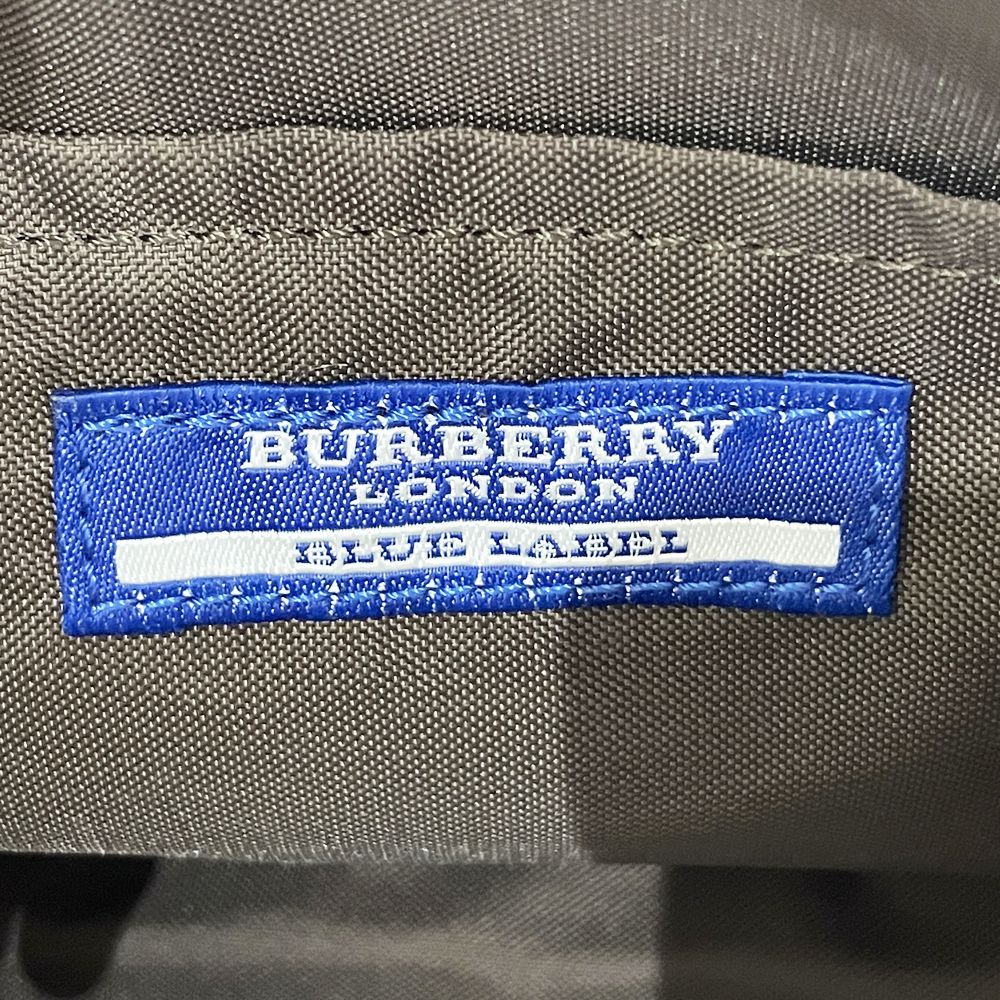 BURBERRY BLUE LABEL(バーバリーブルーレーベル) チェック 取り外し可能 ポーチ ショルダーバッグ キャンバス/レザー レディース【中古AB】20240601