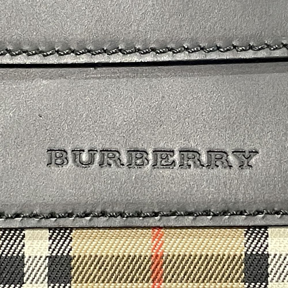 BURBERRY(バーバリー) ロゴ 一部チェック柄 ホーボー ワンショルダー 肩掛け ショルダーバッグ レザー レディース【中古AB】20240601