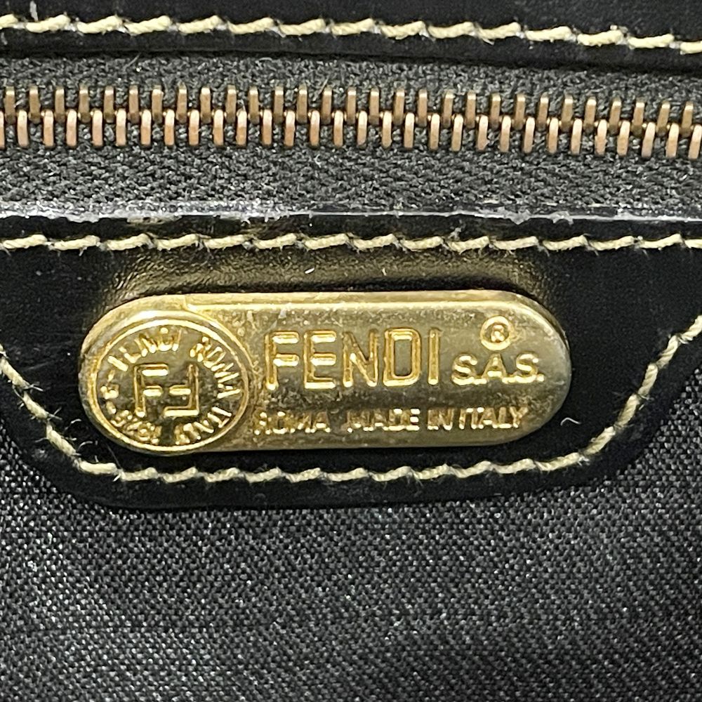 FENDI(フェンディ) FFロゴ 2WAY ヴィンテージ ハンドバッグ PVC/レザー レディース【中古AB】20240601