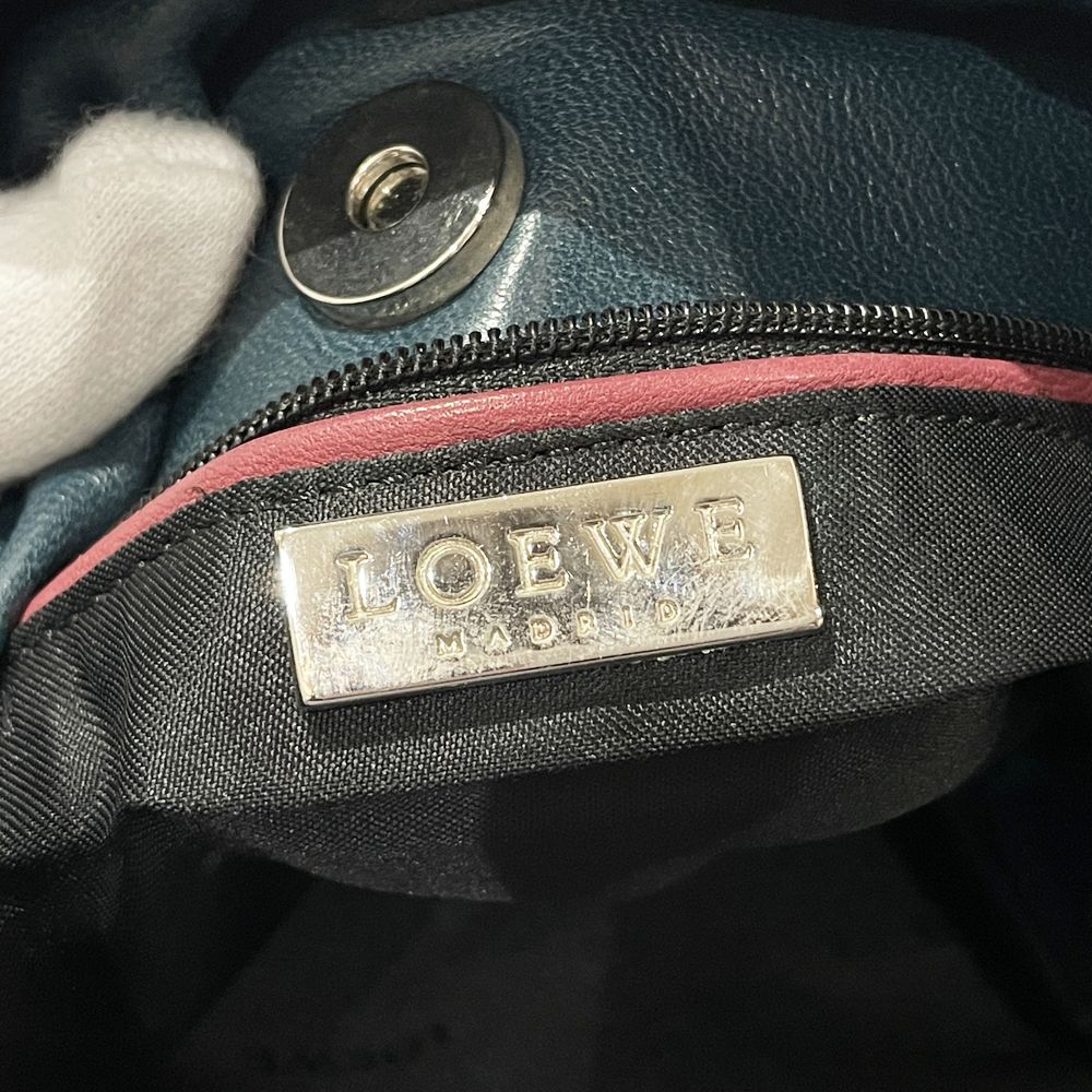 LOEWE(ロエベ) ロゴ バイカラー 巾着 ナッパ ヴィンテージ 肩掛け ショルダーバッグ レザー レディース【中古B】20240630