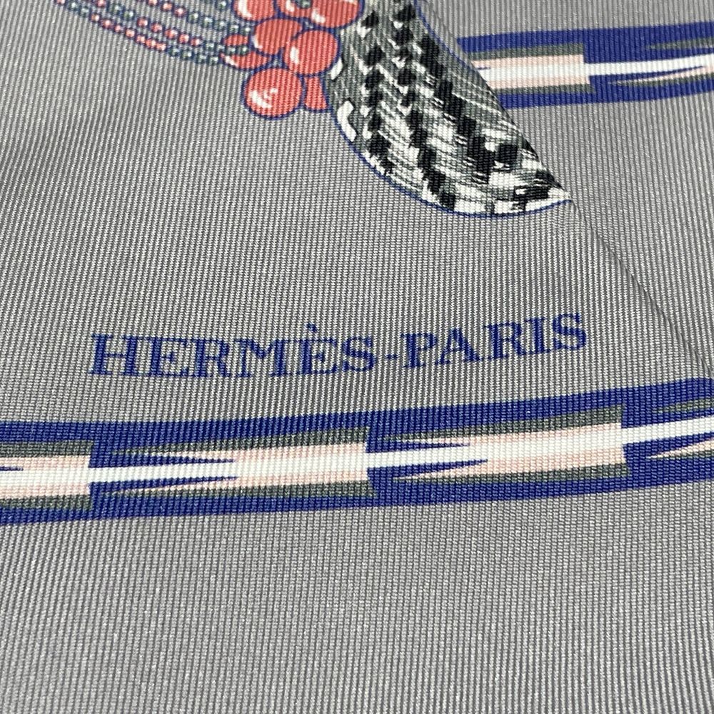 中古AB/使用感小】HERMES エルメス BRAZIL ブラジル マキシツイリー 羽 スカーフ レディース ショール グレー20472445