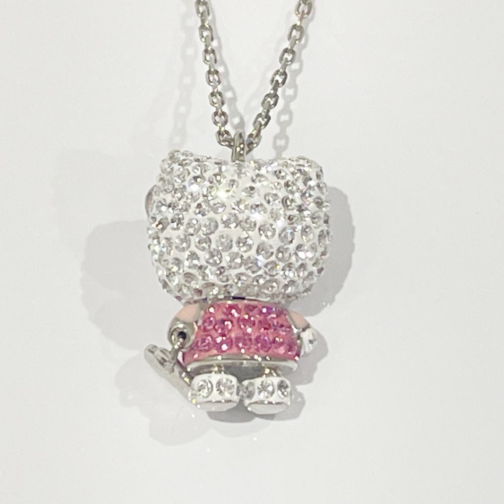 中古AB/使用感小】SWAROVSKI スワロフスキー ハローキティ クリスタル カラーストーン メタル 樹脂系 レディース ネックレス  502646420472455