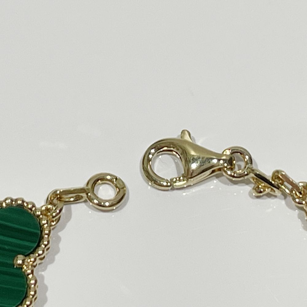 Van Cleef & Arpels(ヴァンクリーフ＆アーペル) ヴィンテージアルハンブラ マラカイト 5P ブレスレット K18イエローゴールド レディース【中古】20240603