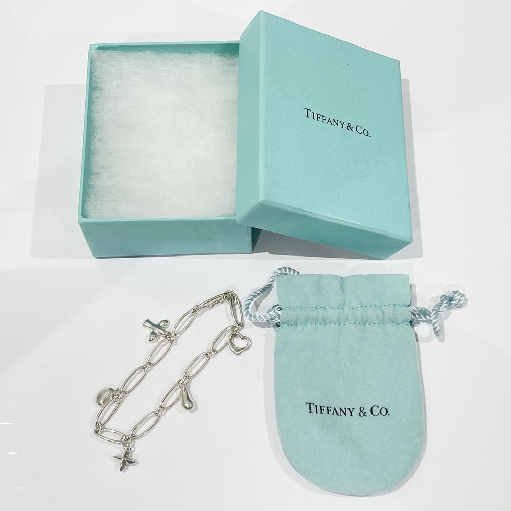 TIFFANY&Co.(ティファニー) エルサペレッティ アイコン チャーム オープンハート ティアドロップ シリウススター ビーン バード ブレスレット シルバー925 レディース【中古AB】20231205