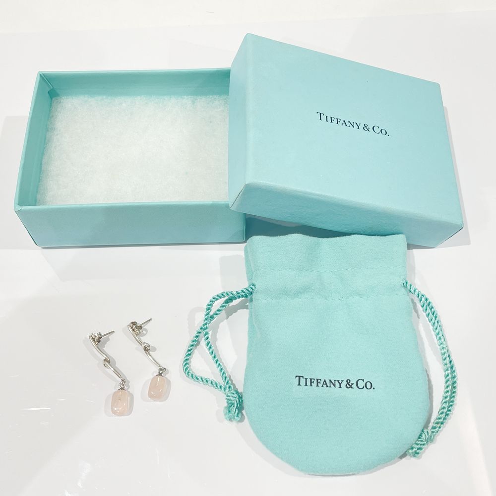 TIFFANY&Co.(ティファニー) 【希少】ピンクストーン ドロップ ピアス シルバー925 レディース【中古AB】20240607