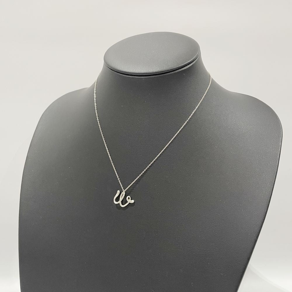 中古AB/使用感小】TIFFANY&Co. ティファニー エルサペレッティ レター W イニシャル シルバー925 レディース ネックレス  シルバー20472507