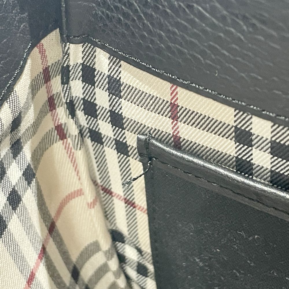 BURBERRY(バーバリー) ロゴ 内部チェック ハンドバッグ レザー レディース【中古AB】20240608