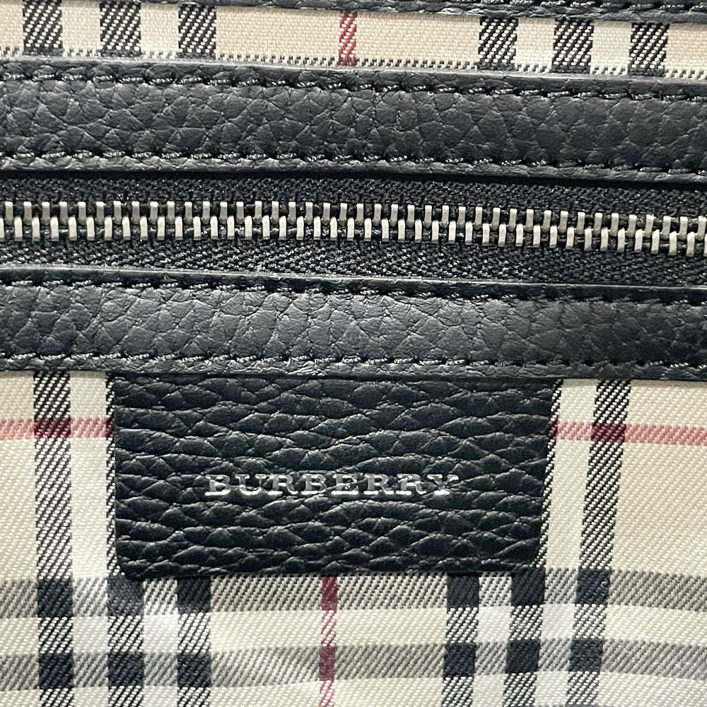 BURBERRY(バーバリー) ロゴ 内部チェック ハンドバッグ レザー レディース【中古AB】20240608