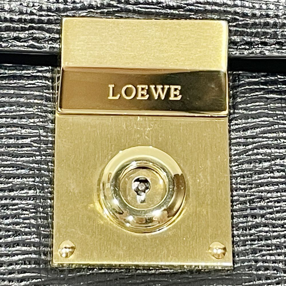 中古AB/使用感小】LOEWE ロエベ アナグラム ビジネスバッグ メンズ ブリーフケース ブラック20472782