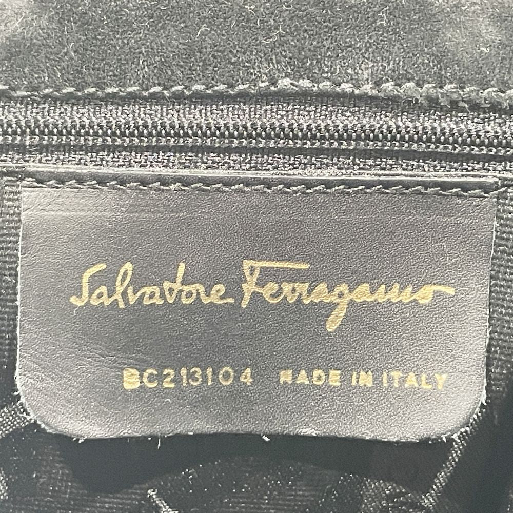 Salvatore Ferragamo(サルヴァトーレフェラガモ) ヴァラ リボン 2WAY BC213104 ハンドバッグ スエード/レザー レディース【中古B】20240608