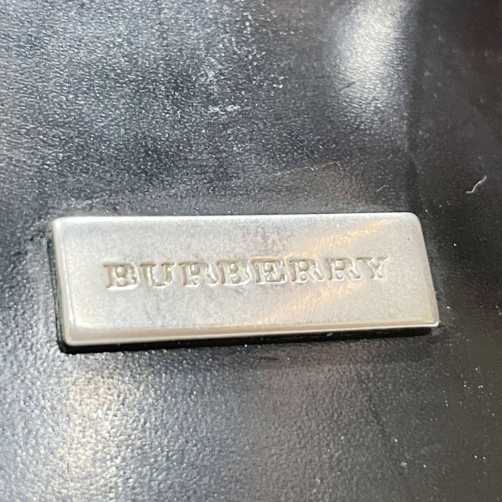 BURBERRY(バーバリー) ロゴ プレート チェック トートバッグ PVC/レザー レディース【中古B】20240608