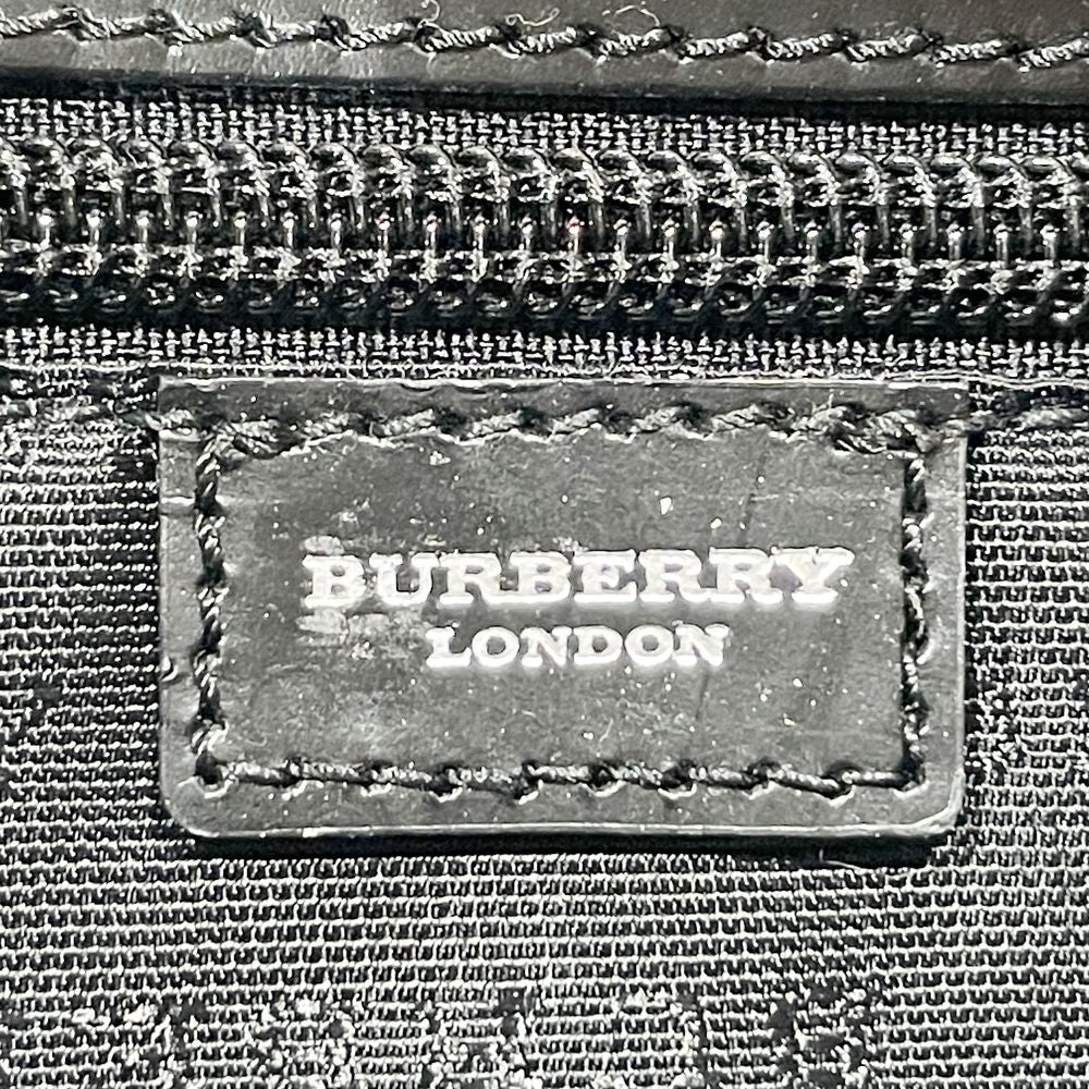 BURBERRY(バーバリー) ロゴ プレート チェック トートバッグ PVC/レザー レディース【中古B】20240608