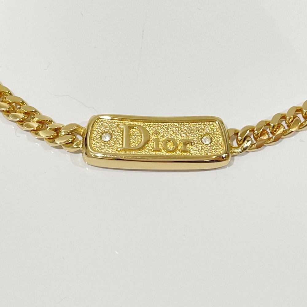 中古B/標準】Christian Dior クリスチャンディオール ロゴ タグ GP レディース ネックレス ゴールド20472813