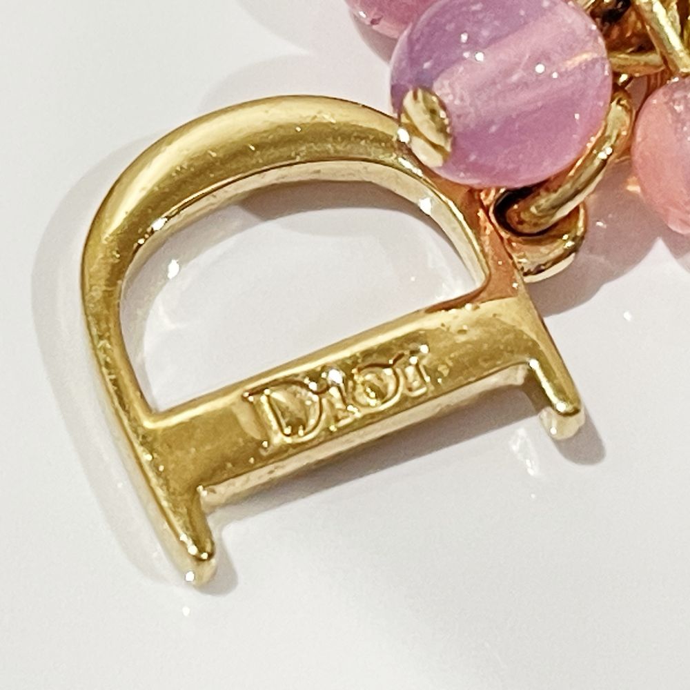 Christian Dior(クリスチャンディオール) ロゴ フラワービーズ ネックレス ゴールデンパール レディース【中古B】20240704