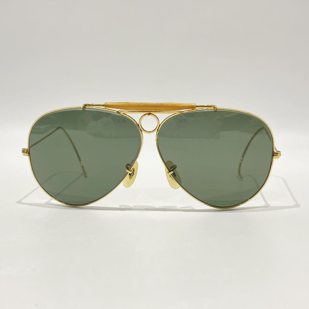 中古B/標準】Ray-Ban レイバン ヴィンテージ サングラス SHOOTER B&L 1/30 10K GO USA アビエイター メンズ  サングラス ゴールド20472820