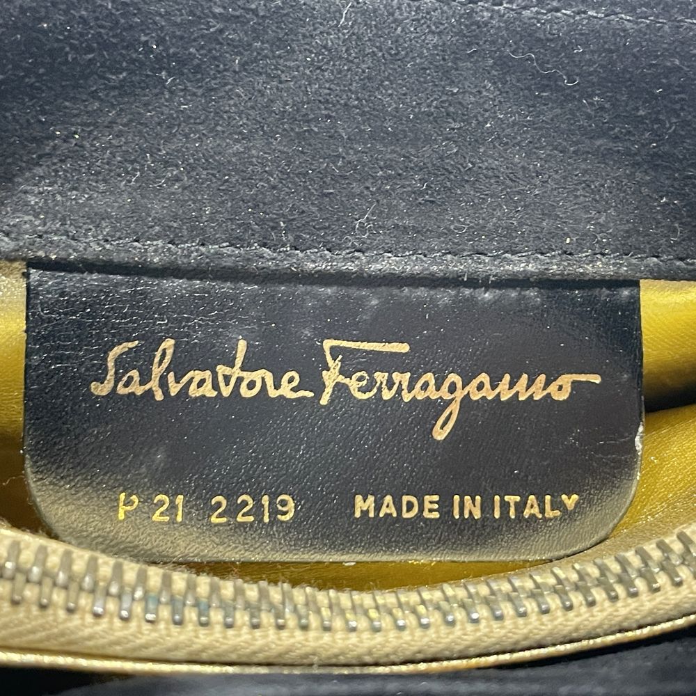 Salvatore Ferragamo(サルヴァトーレフェラガモ) ヒール金具 ぶどう ミニ P21 2219 ハンドバッグ スエード レディース【中古B】20240609