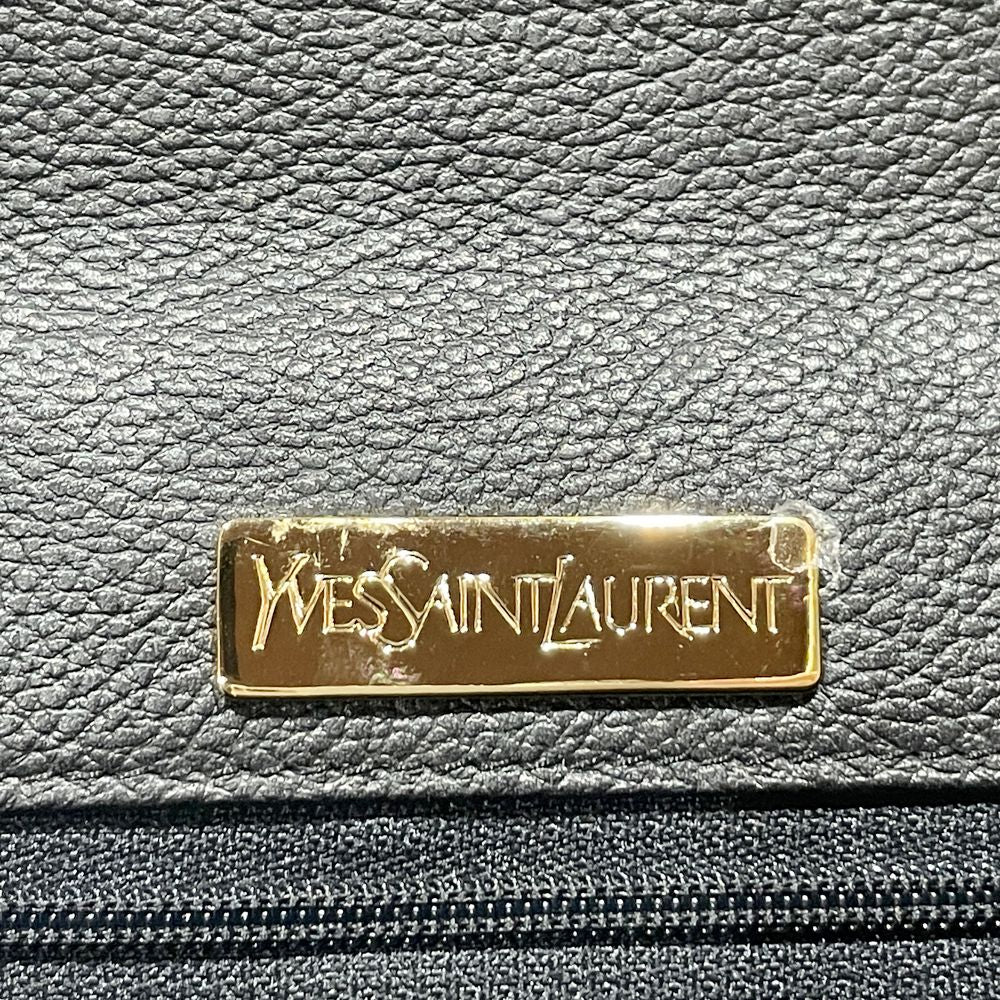 YVES SAINT LAURENT(イヴ・サンローラン) 編み込み トップハンドル ヴィンテージ ハンドバッグ レザー レディース【中古B】20240608