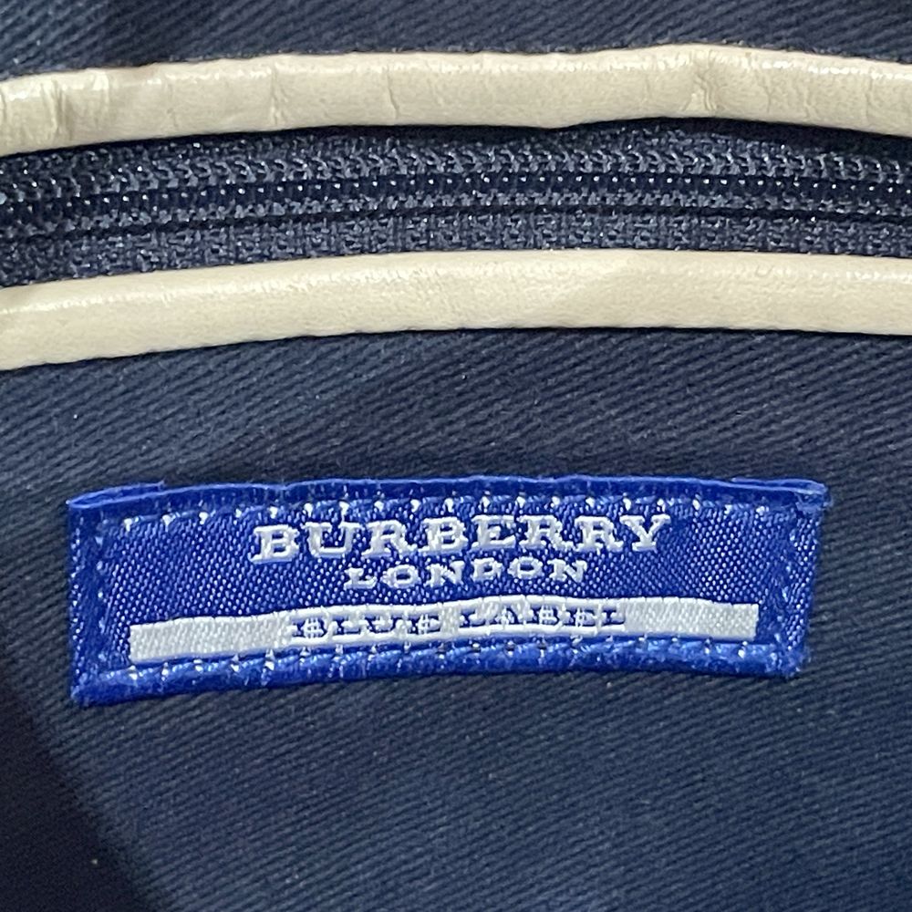 BURBERRY BLUE LABEL(バーバリーブルーレーベル) チェック バケツ型 ハンドバッグ デニム/レザー レディース【中古AB】20240609