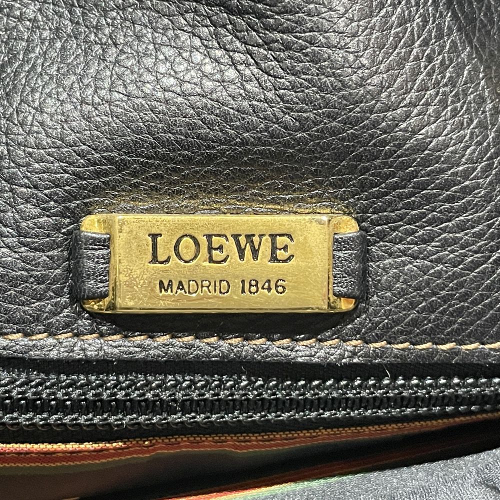 LOEWE(ロエベ) アナグラム 巾着 肩掛け ヴィンテージ ショルダーバッグ レザー レディース【中古AB】20240609