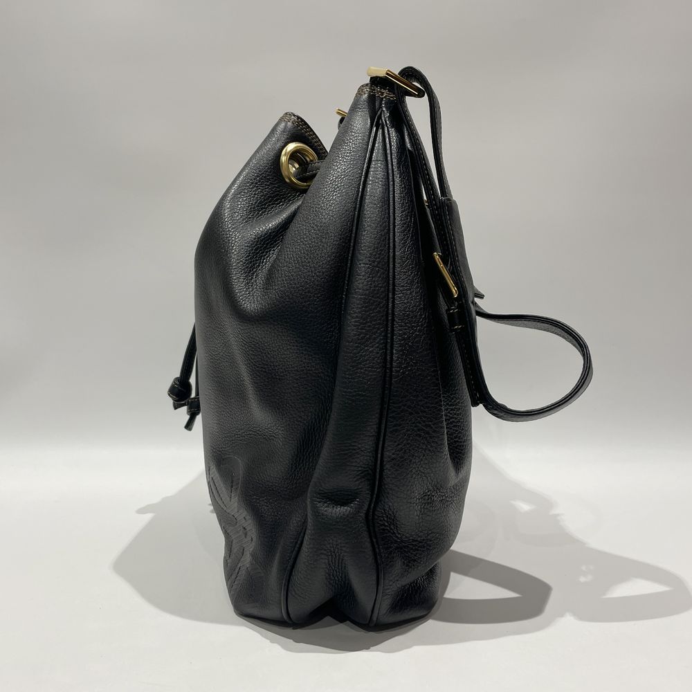 LOEWE(ロエベ) アナグラム 巾着 肩掛け ヴィンテージ ショルダーバッグ レザー レディース【中古AB】20240609